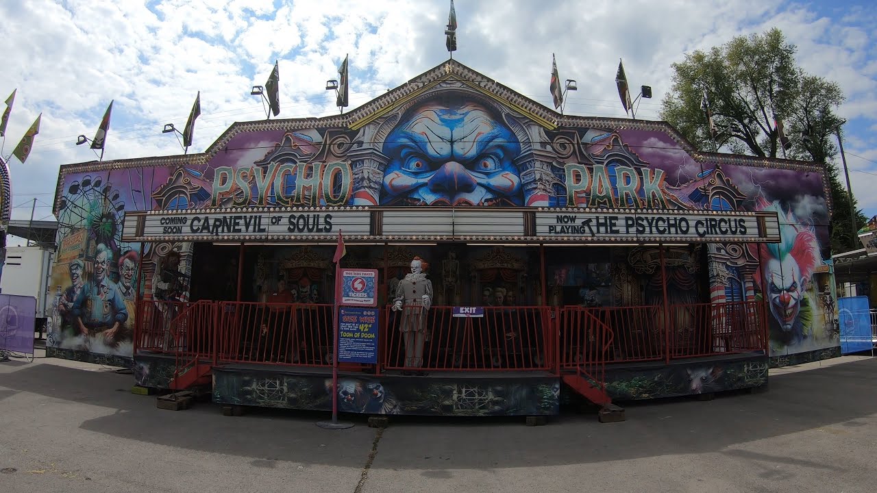 Psycho Park: Carnival Ghost Train | Nashville Fair 2023 DarkRide POV