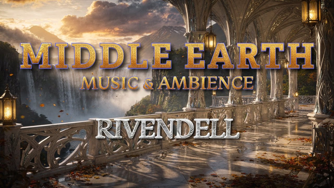 Rivendell's twilight balcony 🎵 medieval charm that makes focusing effortless