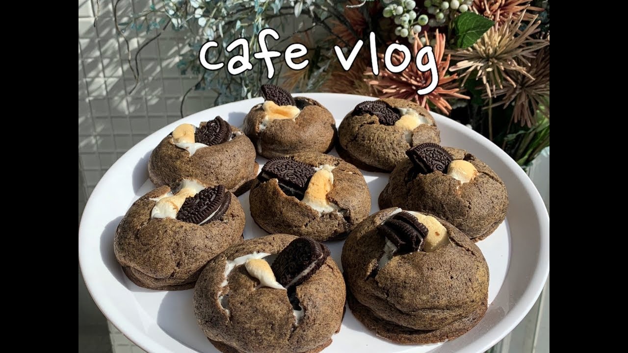 Извините за опоздание😭 Делаем восхитительное новое меню, Smore Cookies (っ ˘ڡ˘ ς) | Cafe Vlog