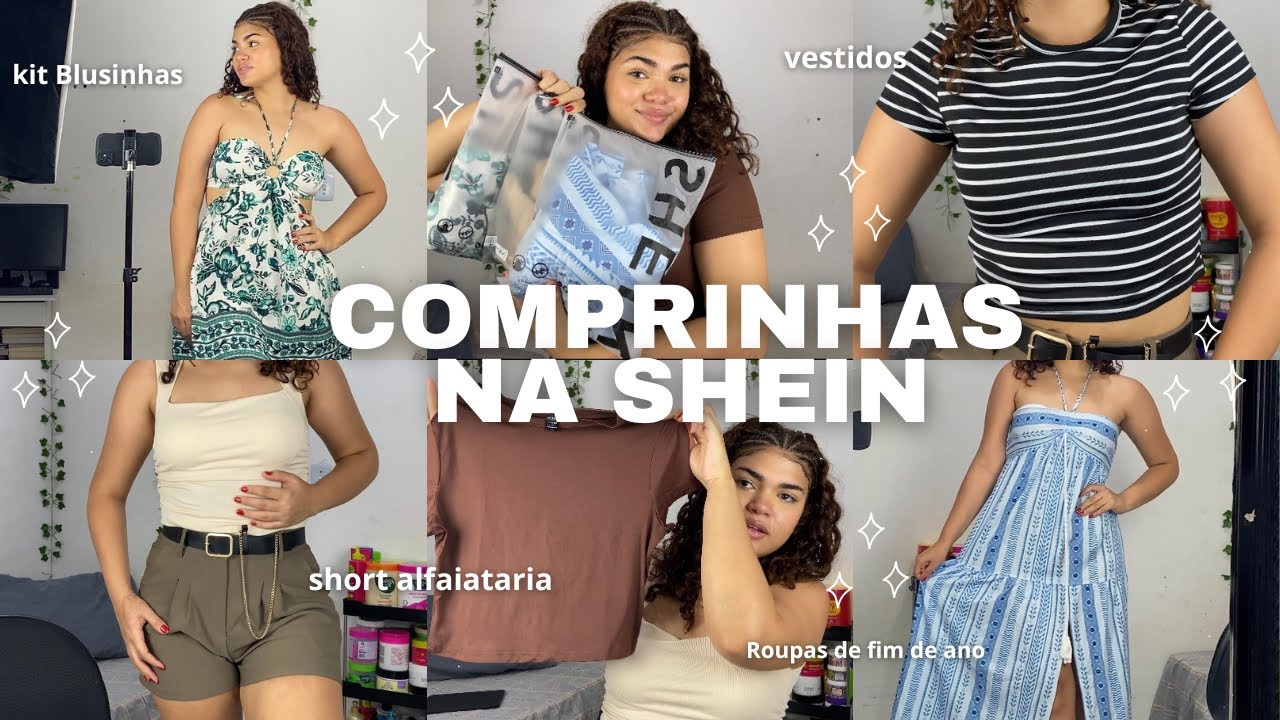 COMPRINHAS NA SHEIN - vestidos,kit blusinhas,short alfaiataria,looks fim de ano..✨💖