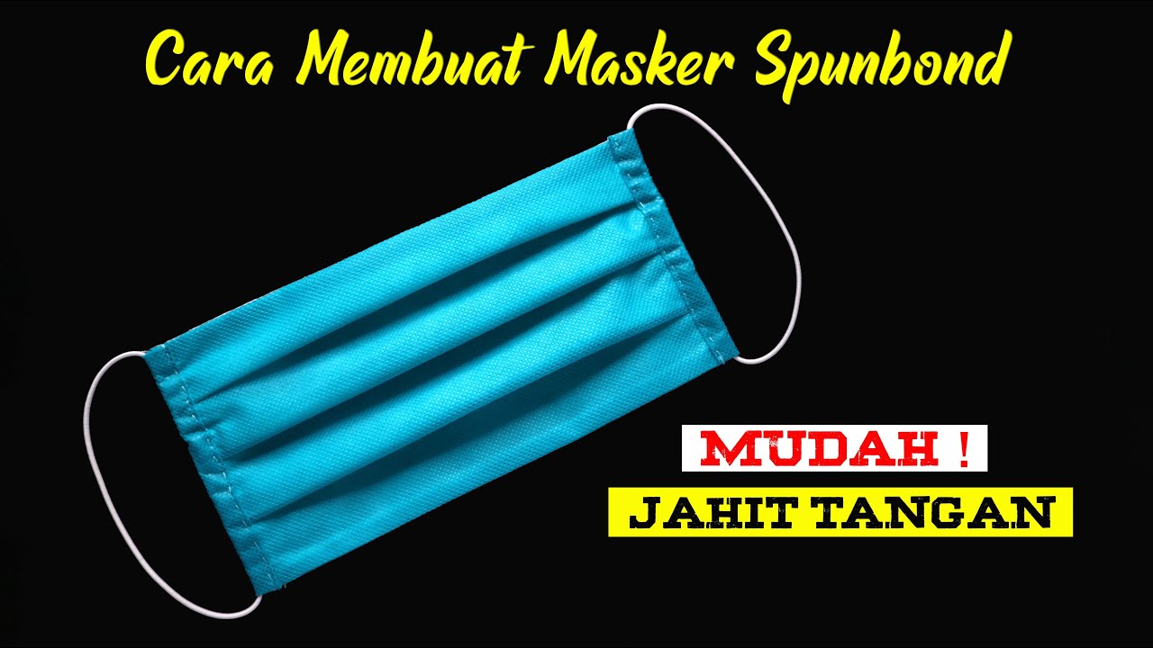 Cara membuat MASKER SPUNBOND Mudah ! Masker Jahit Tangan murah