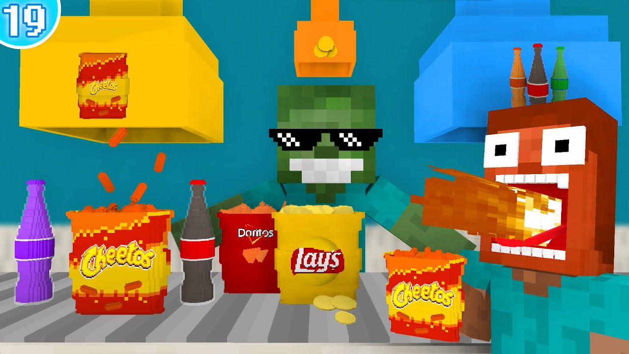 🍟 Работа в Закусочной - Анимации Minecraft