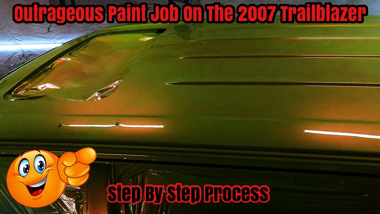 How To Do A Outrageous Paint Job On A Car - Spraying 3 Stage Pearl On Trailblazer Door Jambs & Roof
