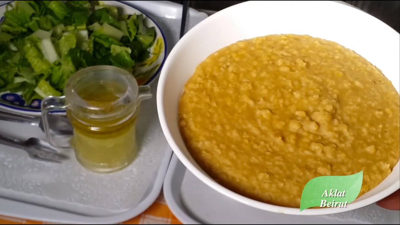 المجدرة الصفراء البيروتية اللذيذة Yellow mjaddara