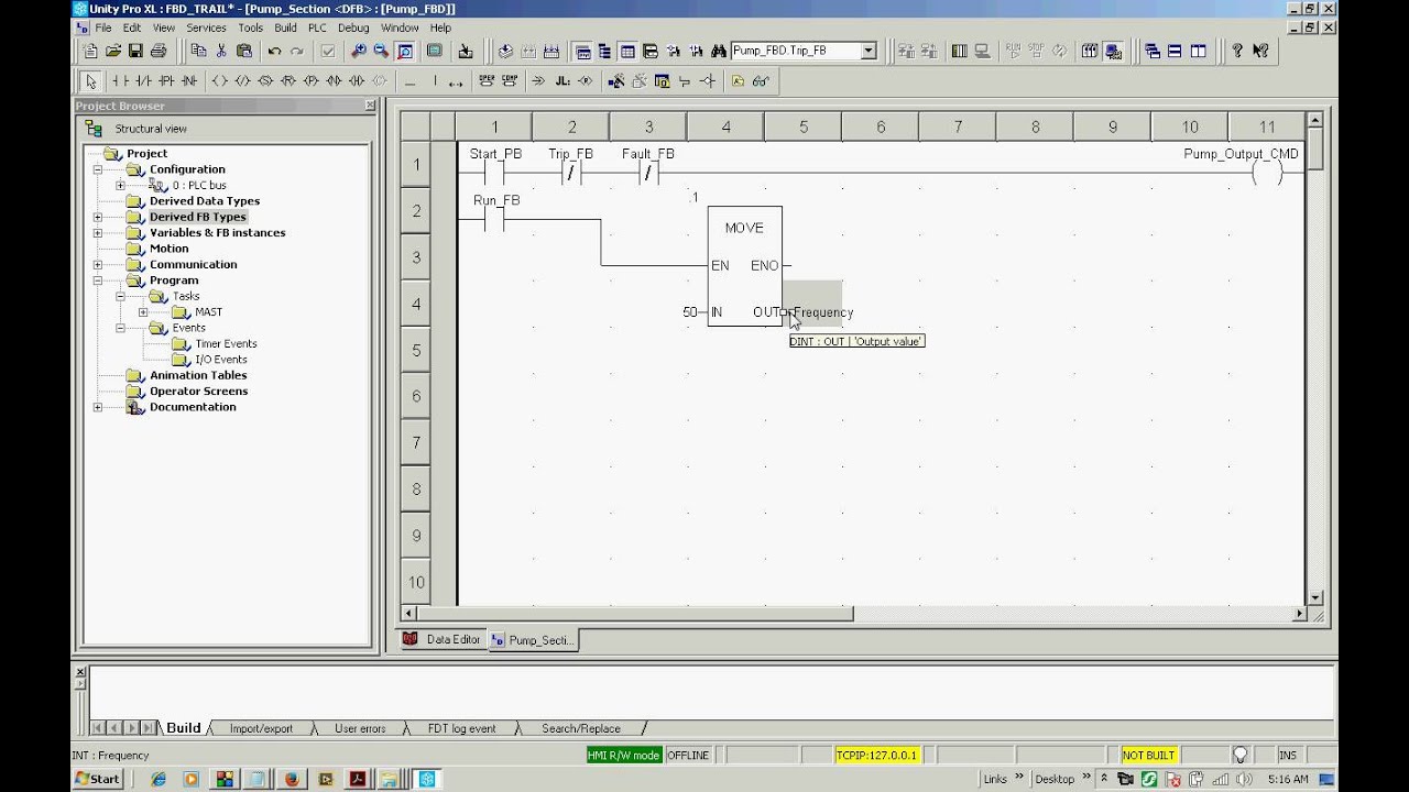 Unity Pro XL in DFB (Derived Function Block)