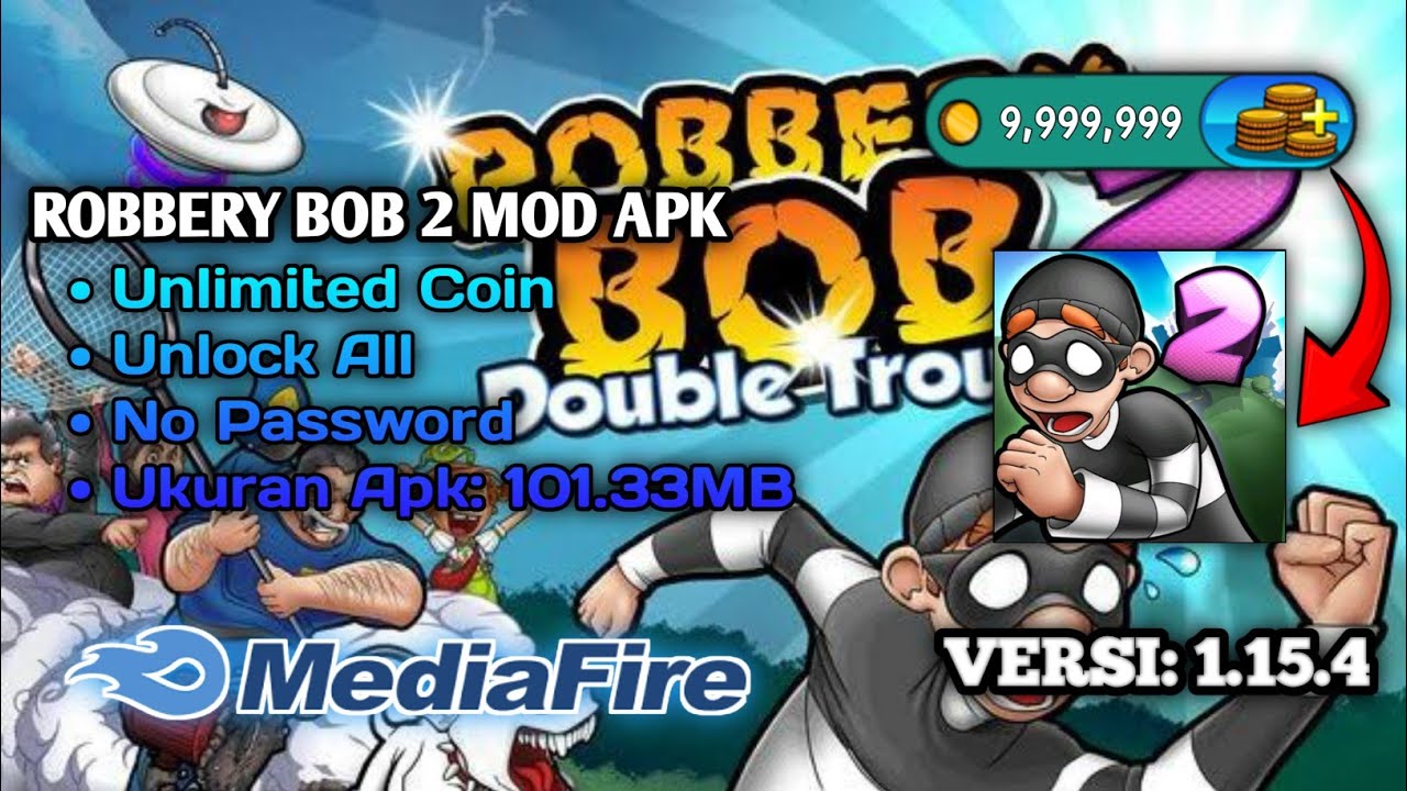 Cara Download Robbery Bob 2 Mod Apk Versi 1.15.4 || robbery bob 2 - mod game