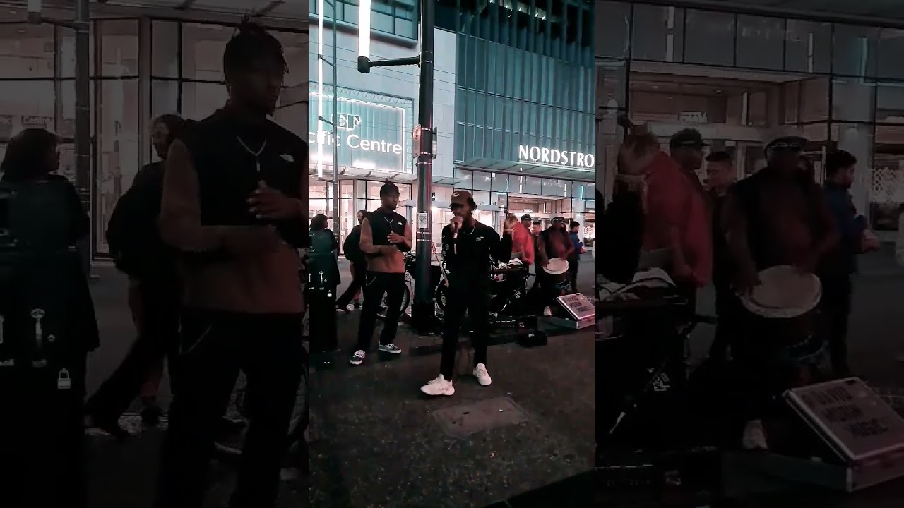 Free style rap on streets in Downtown Vancouver - Part 01 #vancouver #canada #maplekolla