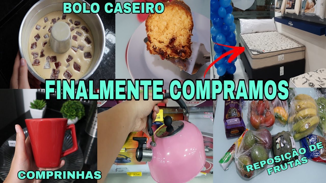 BOLO DE FUBÁ DELÍCIA, LOJA DE UTILIDADES, COMPRINHAS DE SUPERMERCADO E PRA CASA+ COMPRAMOS A CAMA