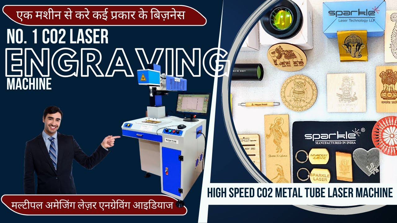 Co2 Metal Tube Laser Marking/Engraving Machine | High Speed Co2 Engraving Machine For Non Metal