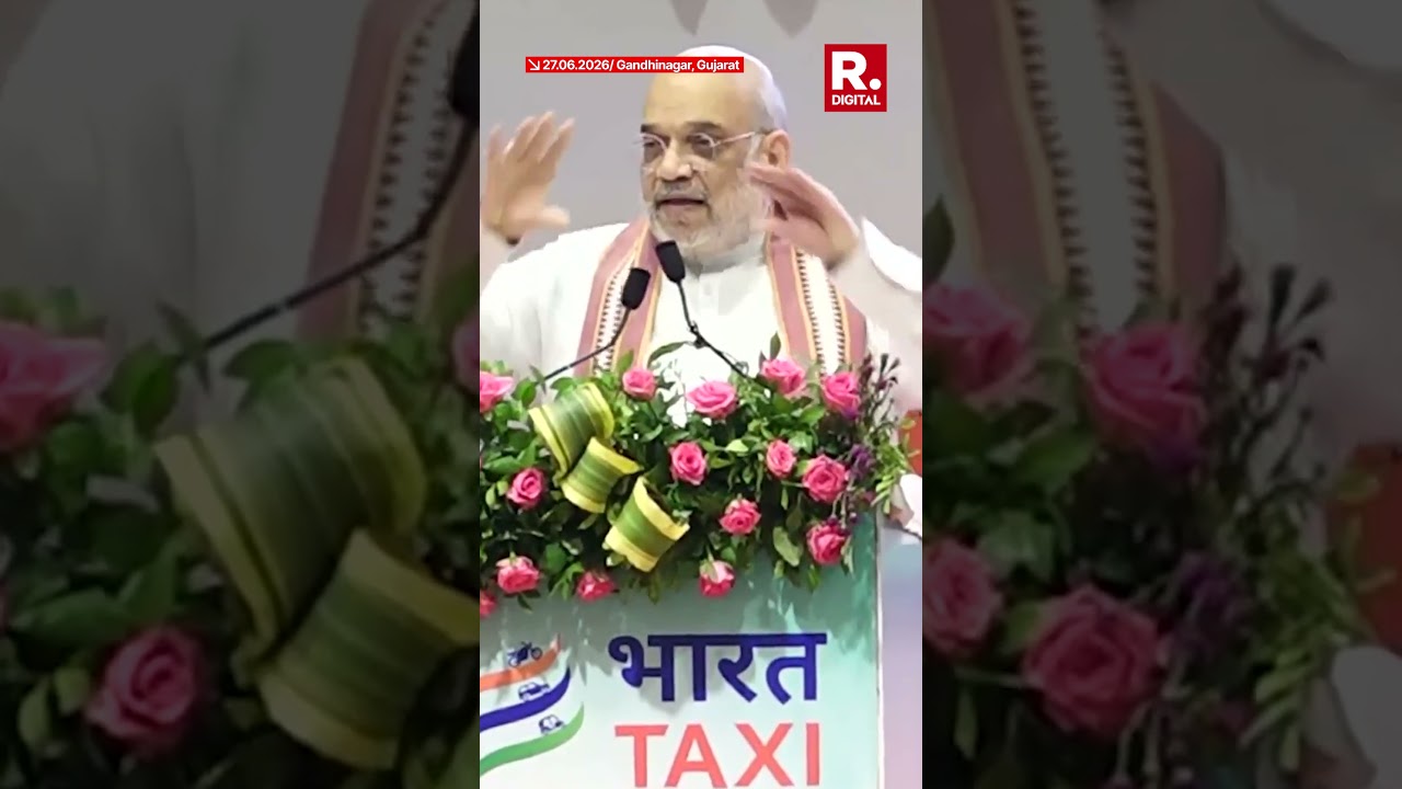 HM Amit Shah Formally Launches Co-Operative Based 'Bharat Taxi' In Gujarat