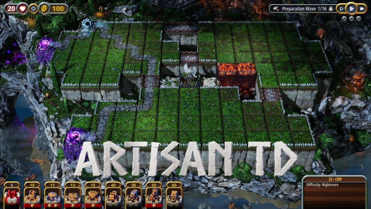 Artisan TD - 22. Cliff (Nightmare Difficulty with 3 Stars)