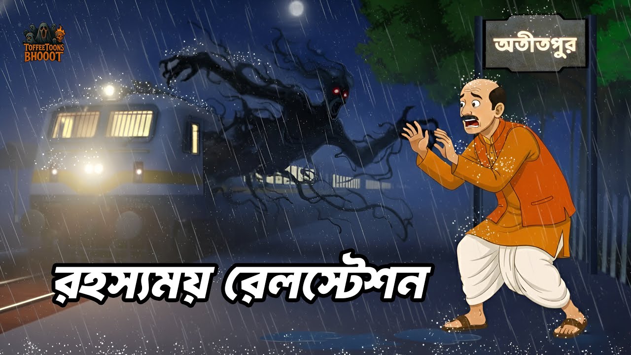 রহস্যময় স্টেশন | New Cartoon | ভূতের কার্টুন | Horror Story Bangla Animation | ToffeeToons Bhooot