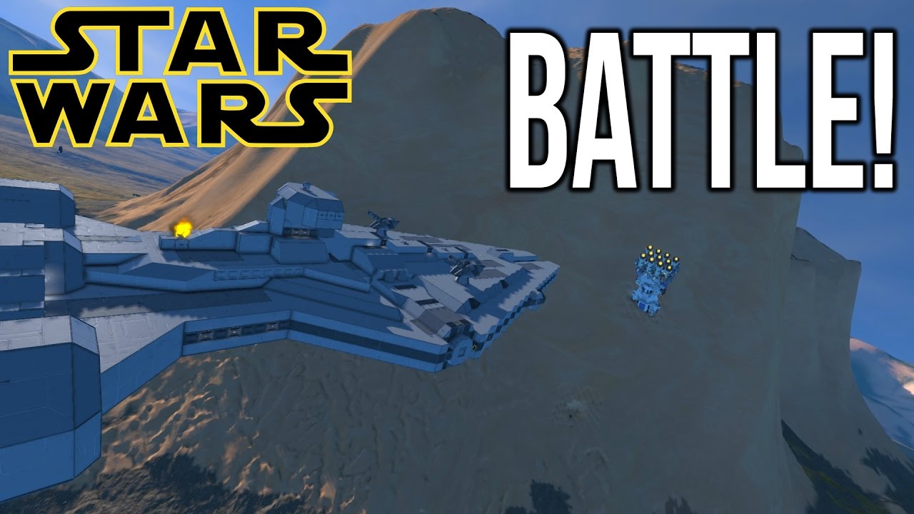 Space Engineers - STAR WARS BATTLE! - REBELS vs EMPIRE!