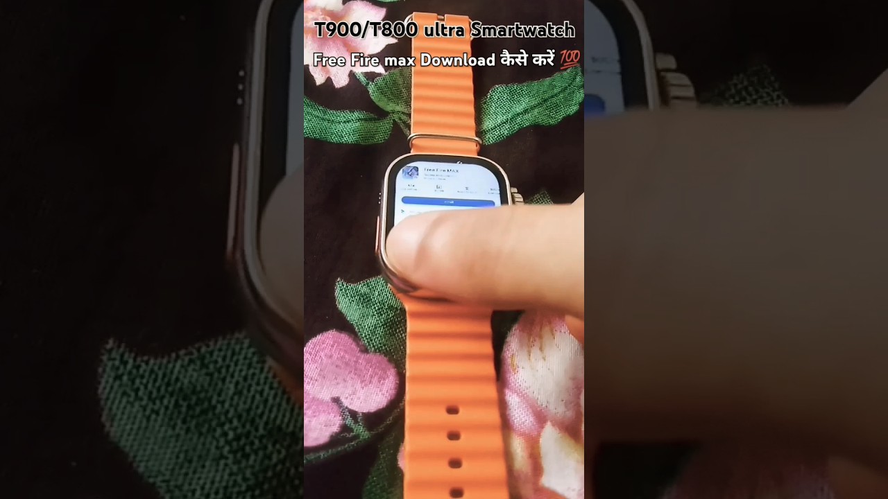 T900/T800 Ultra ⚡ Smartwatches में Free Fire Download kaise karen || Free Fire Code in T900 #shorts