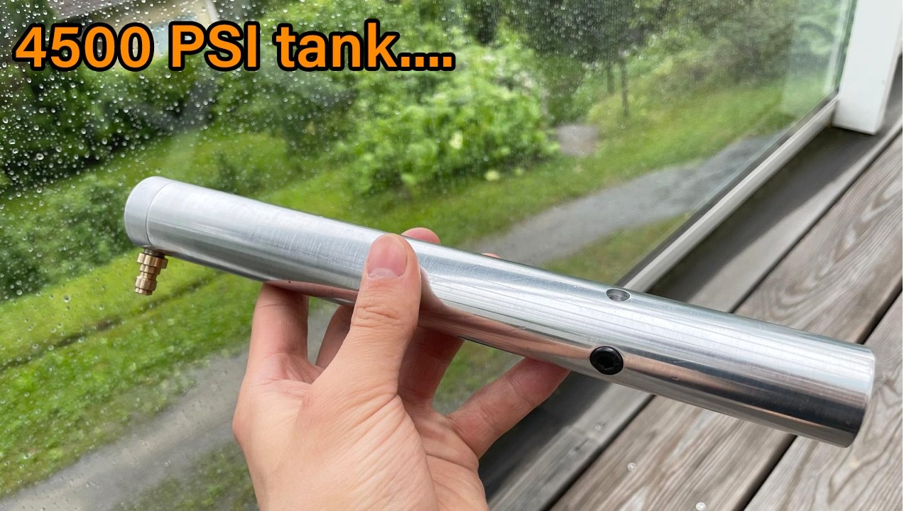 Turning a 4500 PSI Tank from 7075 aluminium