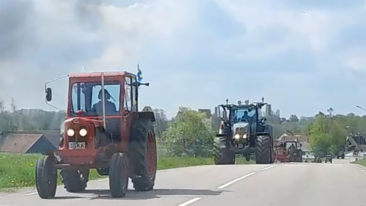 Traktorparad i Vollsj&ouml;, 9 maj 2024