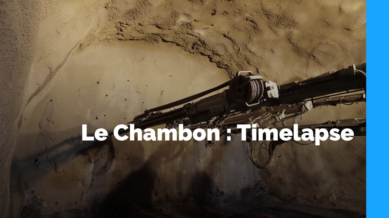 Tunnel du Chambon : timelapse du creusement