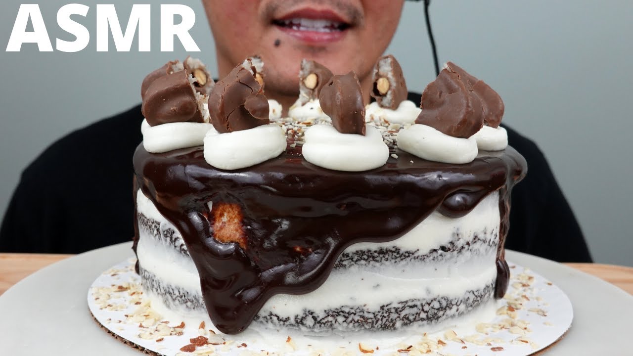 ASMR | Homemade Almond Joy Cake | The Hangry Mole Eating Show
