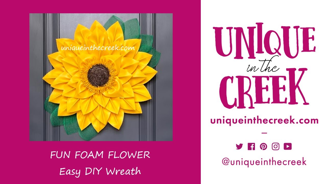 Crafters Fun Foam Sunflower Wreath on UITC Large Board