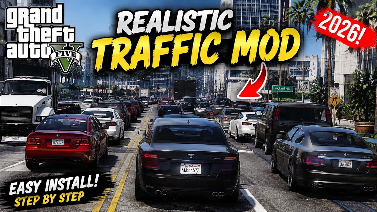 How to Install REALISTIC Traffic Mod in GTA 5! 🚗😱 | Traffic Mod 2026