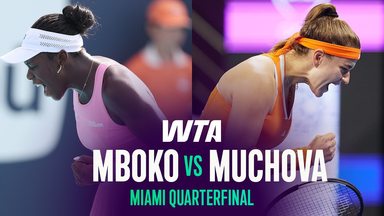 Виктория Мбоко vs Каролина Мучова | Четвертьфинал Miami Open 2026 | Обзор матча WTA