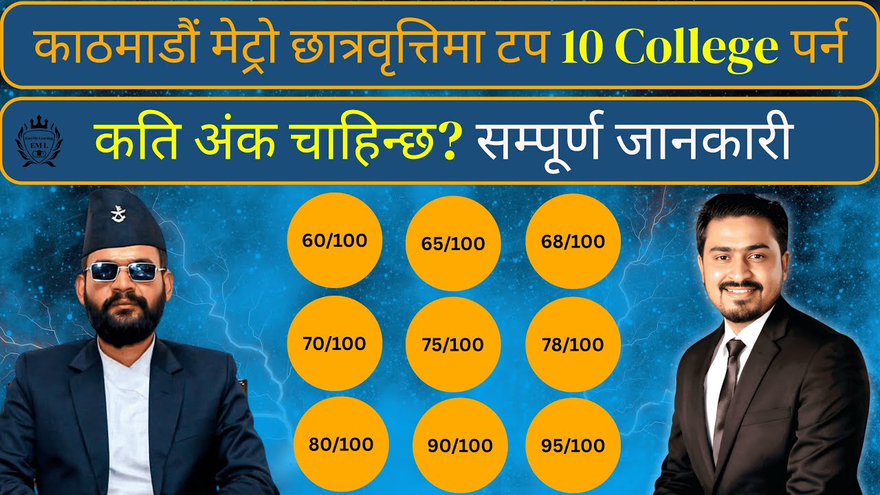 How Many Marks Are Needed to Get Scholarship in Top 10 Colleges Under Kathmandu Metro Scholarship?