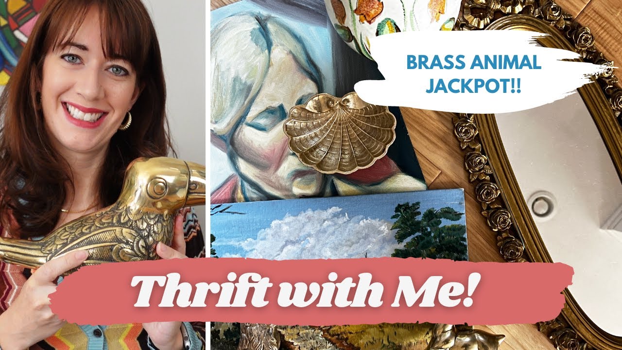 Brass Animal Jackpot! | Thrift with Me | Vintage Decor Haul