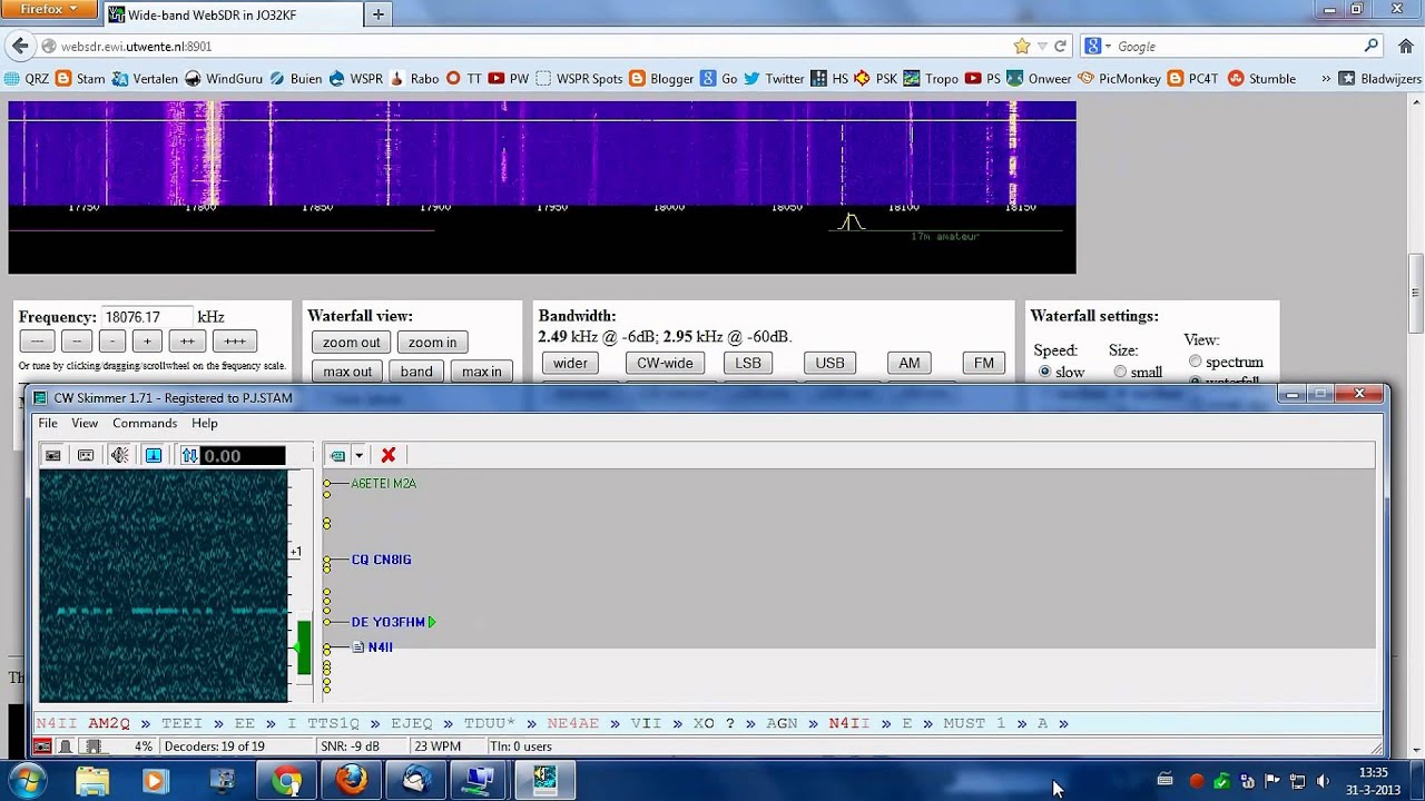 17m CW monitoring cwskimmer