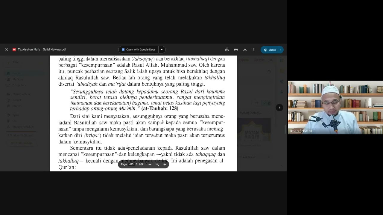 RINGKASAN IHYA' ULUMIDDIN: AL-MUSTAKHLAS FI TAZKIYAH AL-ANFUS (SIRI 246)- USTAZ AHMAD ADNAN FADZIL