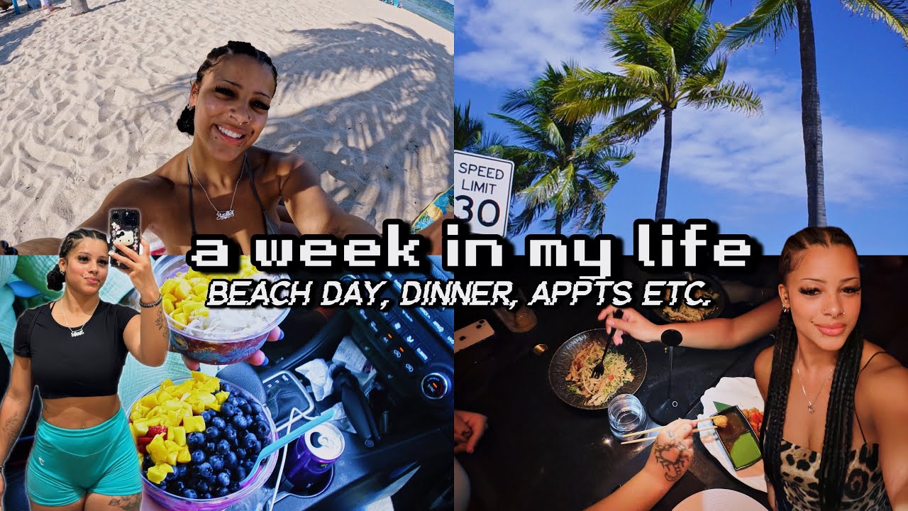 a week in my life 𓆩ᥫ᭡𓆪 beach day, dinner, appts, errands etc.