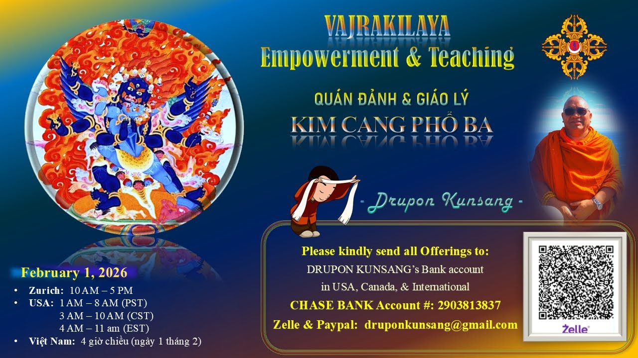 VAJRAKILAYA Empowerment & Teaching  --  by Drupon Kunsang - (Feb 1, 2026_PART 1)_(English & German)