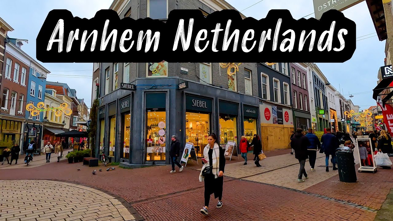 Arnhem Netherlands, city walking tour in 4k,🎄Christmas vibes