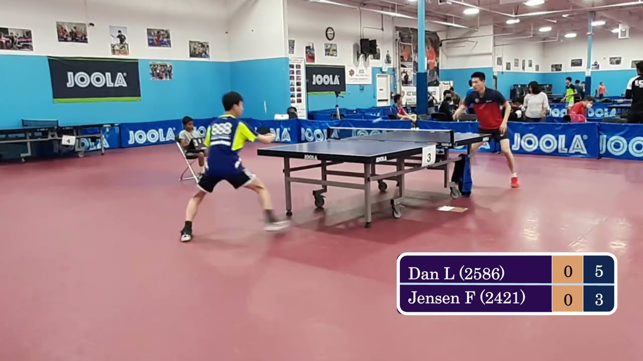 Dan Liu (2586) vs Jensen Feng (2421) - JOOLA Summer Open at ICC on 5-15-2022