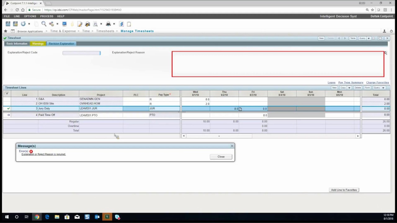 Timesheet training - employee