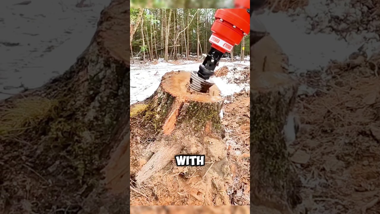 Impressive! Machines That Remove Tree Stumps in Seconds 🌳💥 #shorts