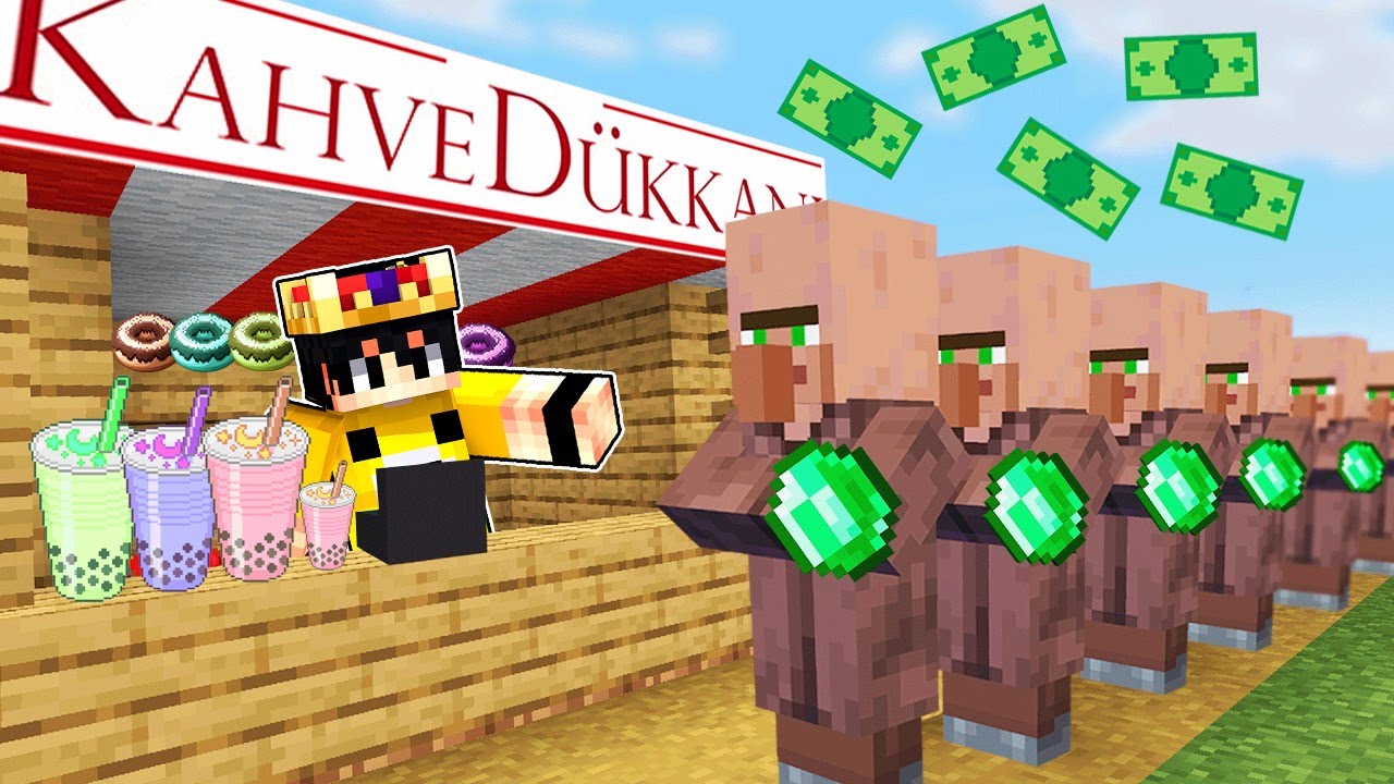 KAHVE SATARAK MİLYONER OLDUM! - Minecraft