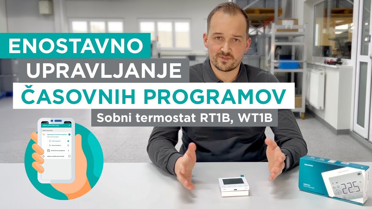 Kako enostavno upravljati časovne programe sobnega termostata Seltron RT1B z aplikacijo Clausius BT