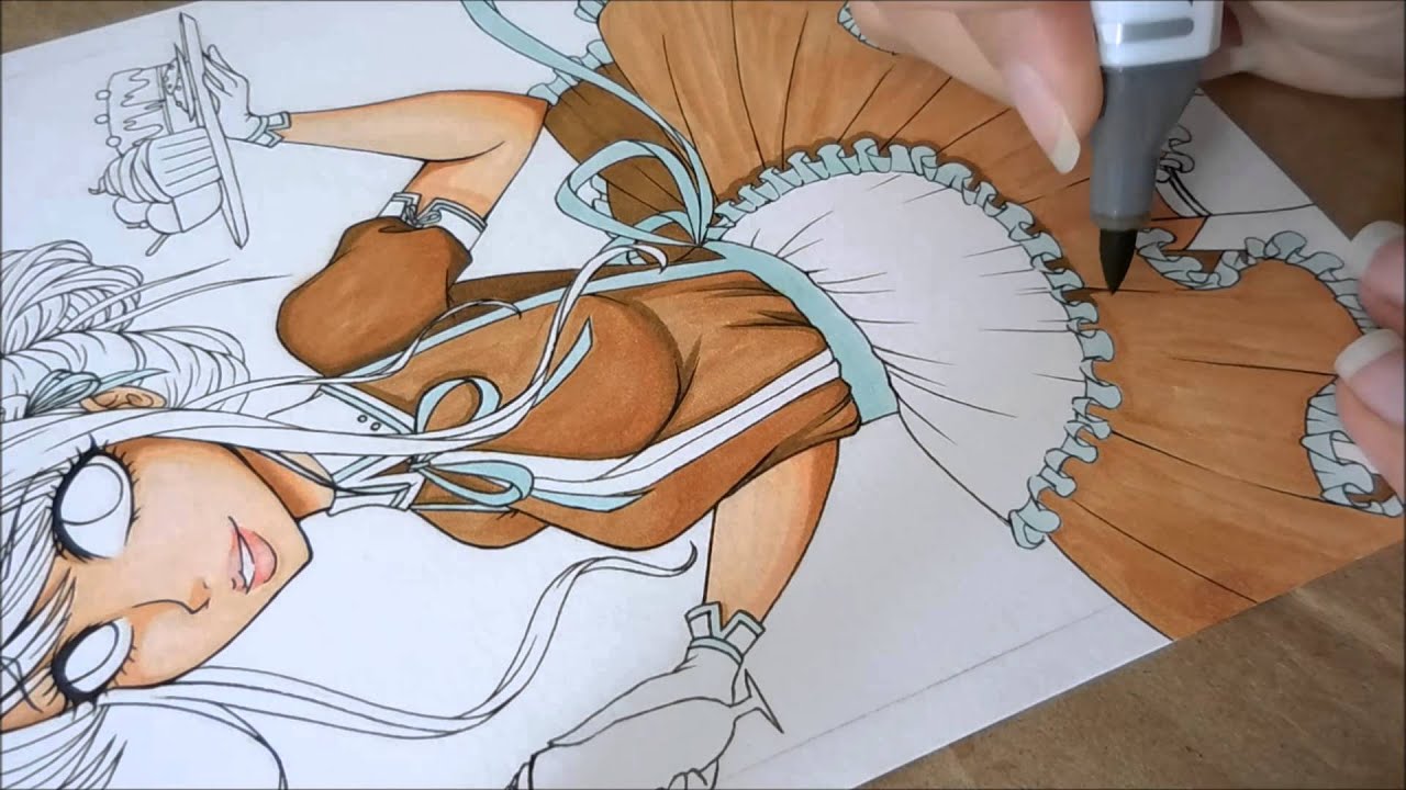 Cafe Latte Copic Marker Timelapse