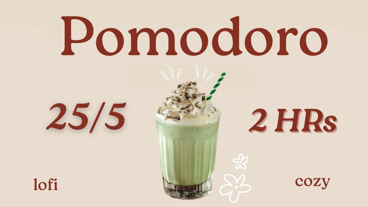  𝘊𝘳𝘦𝘢𝘮 𝘮𝘢𝘵𝘤𝘩𝘢🍨🍵 2 HRS | 4 SETS | 5 Mins Break|Pomodoro timer|cozy focus| study with 