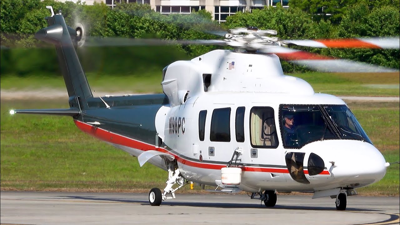 Epic Helicopter Action at PDK: Sikorsky S-76 & Bell 206 Landings and Takeoffs