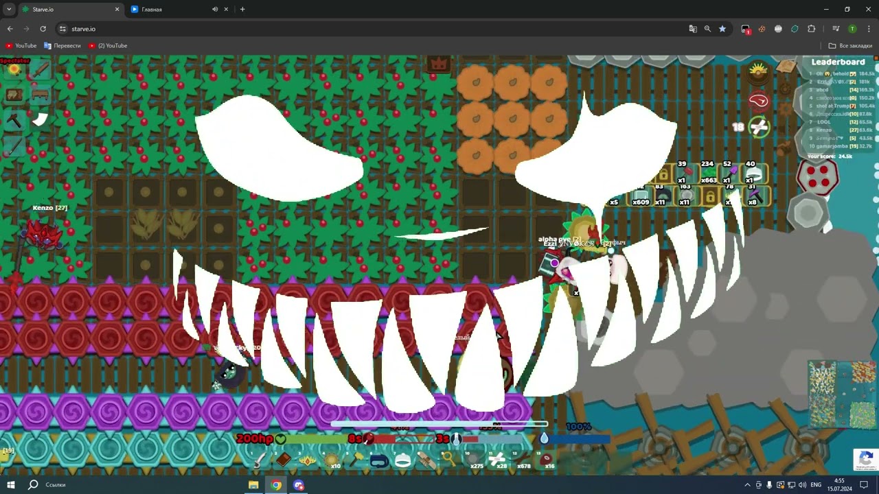 Starve io Trashing EZZL + kills