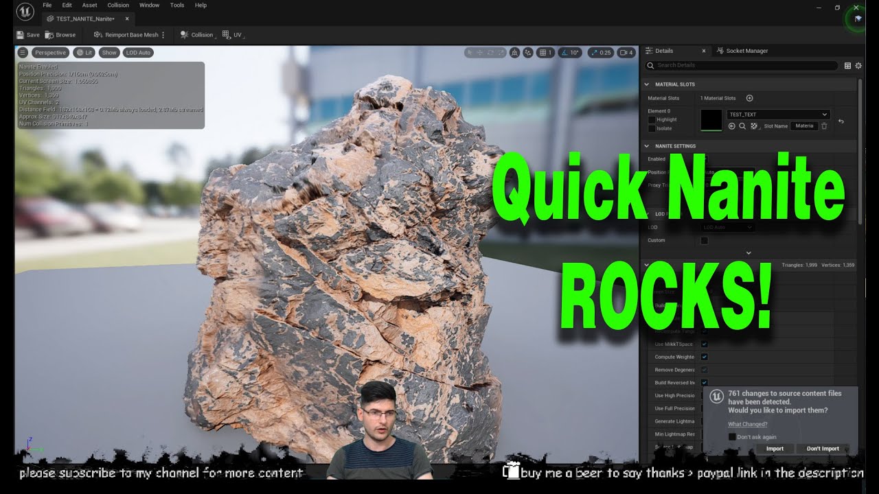 How to make Nanite Meshes for Unreal Engine 5 in Substance Painter and Blender!