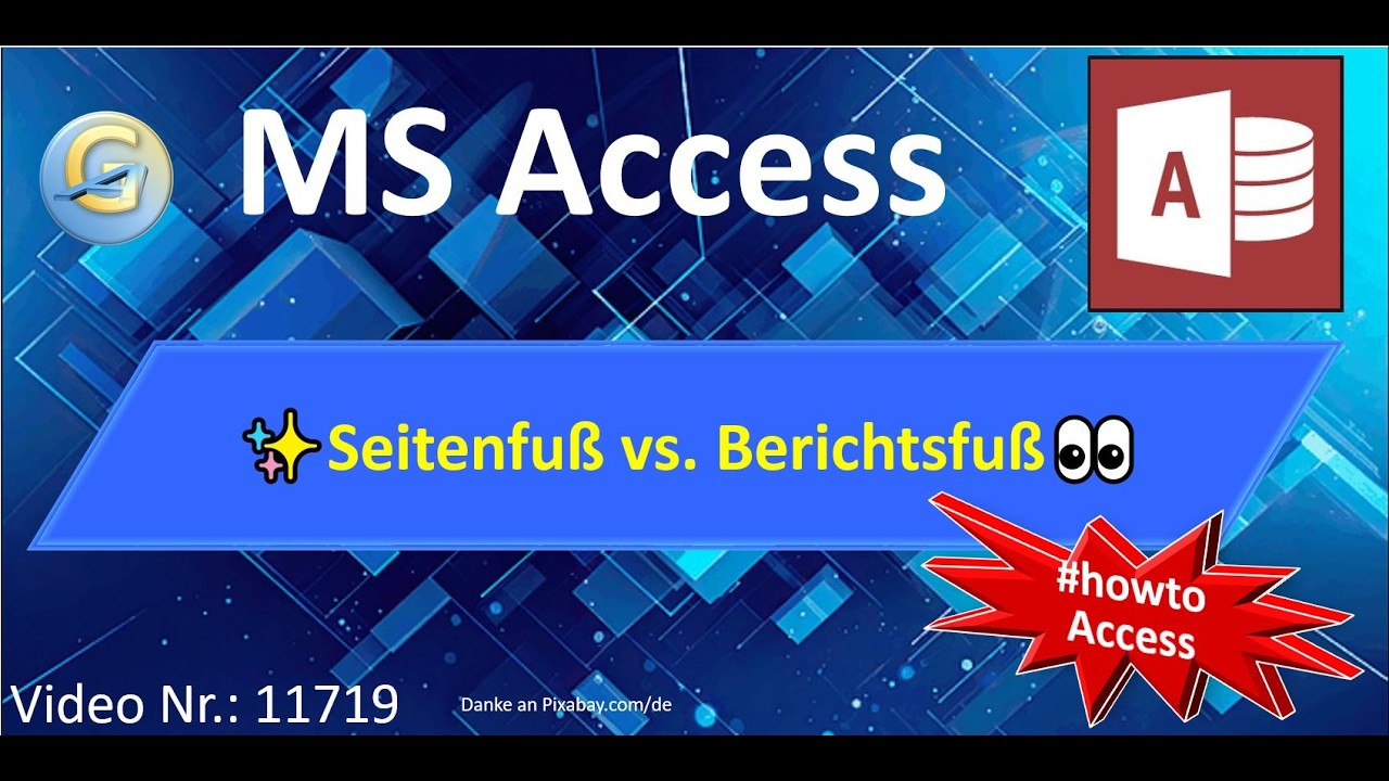 Access‑Berichte: Du verwechselst Seitenfuß und Berichtsfuß.. 11719 üy  #tutorial  #access #datenbank
