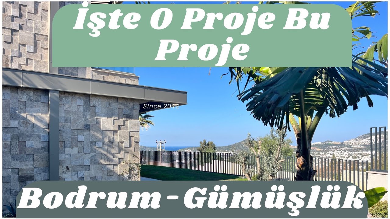 Gümüşlük Bodrum Satılık !! Havuzsuz Villa Projeden %25 Peşin 12  Taksit  Müstakil Manzaralı Bahçeli