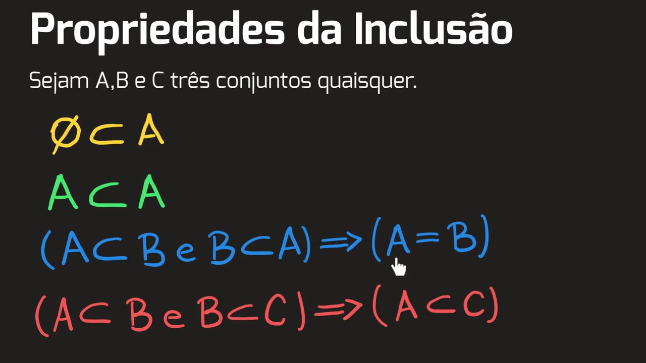 ⭕ Propriedades da Inclusão