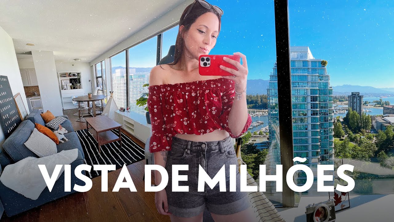 TOUR do APTO NOVO em VANCOUVER 😍 A vista de milhões da gata! Vem conhecer... ❤️