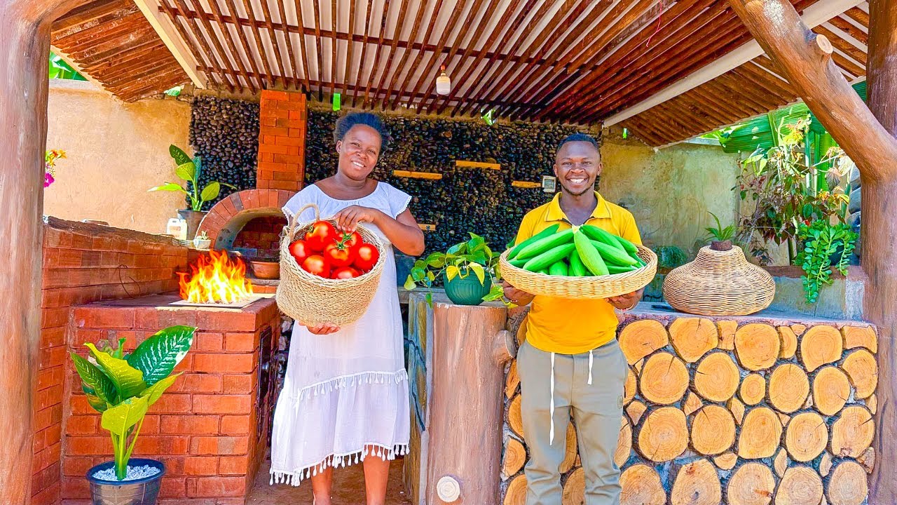 Unbelievable Bountiful Harvest 🌱 | Landscaping Our Dream Home in African village & Cooking over fire
