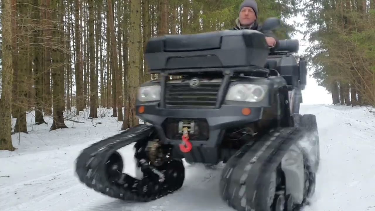 КВАДРОЦИКЛ CF MOTO 500 2A НА  ГУСЕНИЦАХ TJD XGEN. ПОЛНЫЙ ОБЗОР.