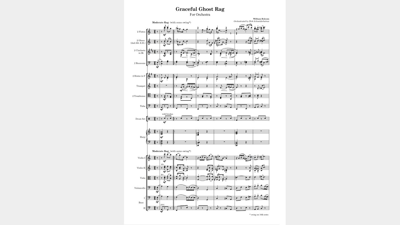 W. Bolcom - Graceful Ghost Rag (for Orchestra)