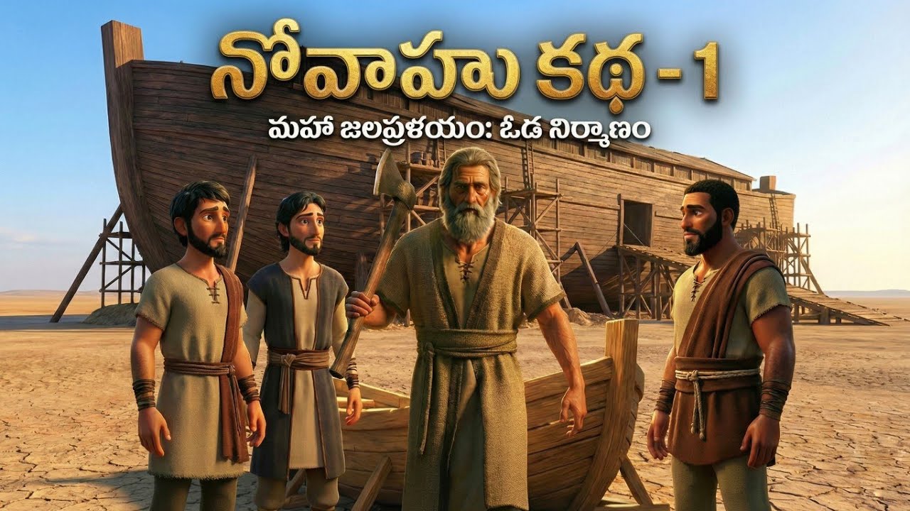 Noah's ark | నోవాహు కథ | bible story 4 | kids animation videos| 